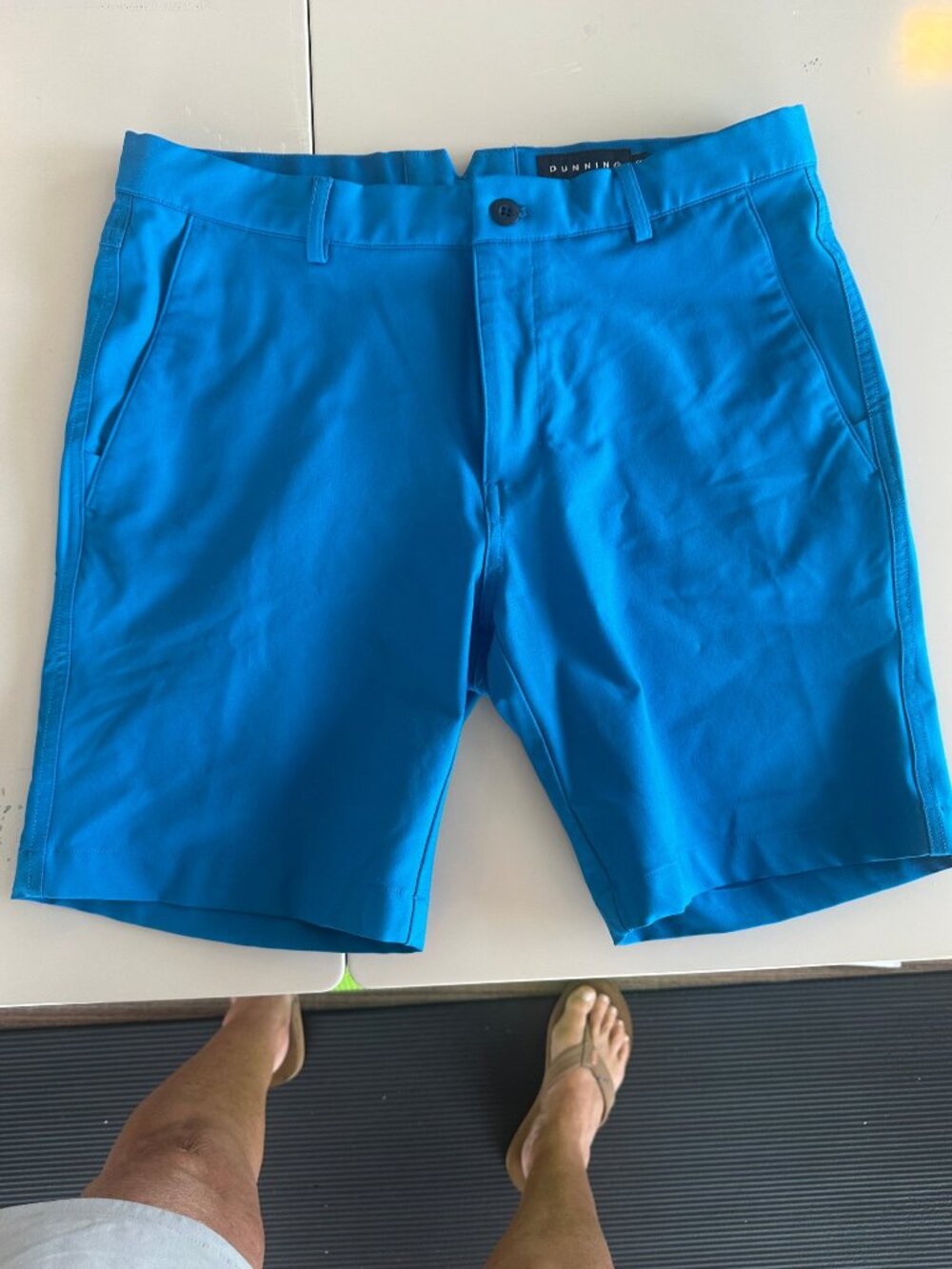 Dunning Men's Shorts Size 33 Blue Button Closure Belt Loops